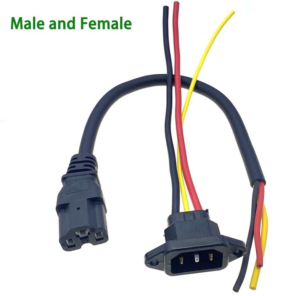 E-bike Battery Charging Plug Three Vertical Charging Socket with Cable Wire Connector for Electric Vehicle 72V 10A Connector: Lavender / Under 5Pcs