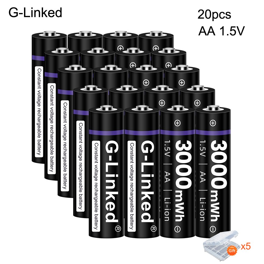 100 1 5v aa rechargeable battery 3000mwh li ion l grandado