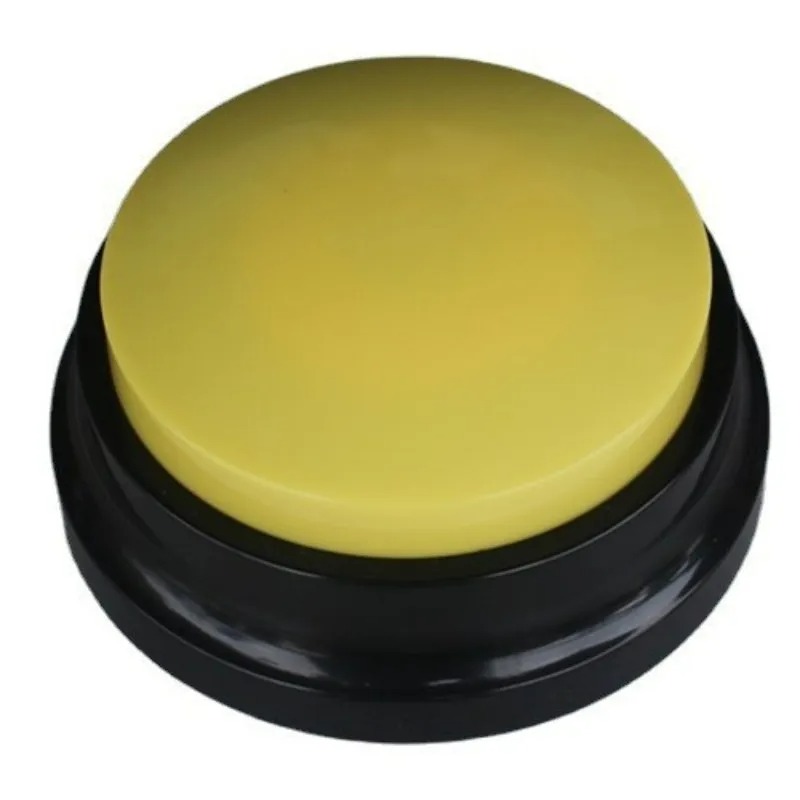 Dog Communication Buttons Voice Recording Button for Pet Training Buzzer 30 Second Record Playback Funny for Talking Pet: Yellow