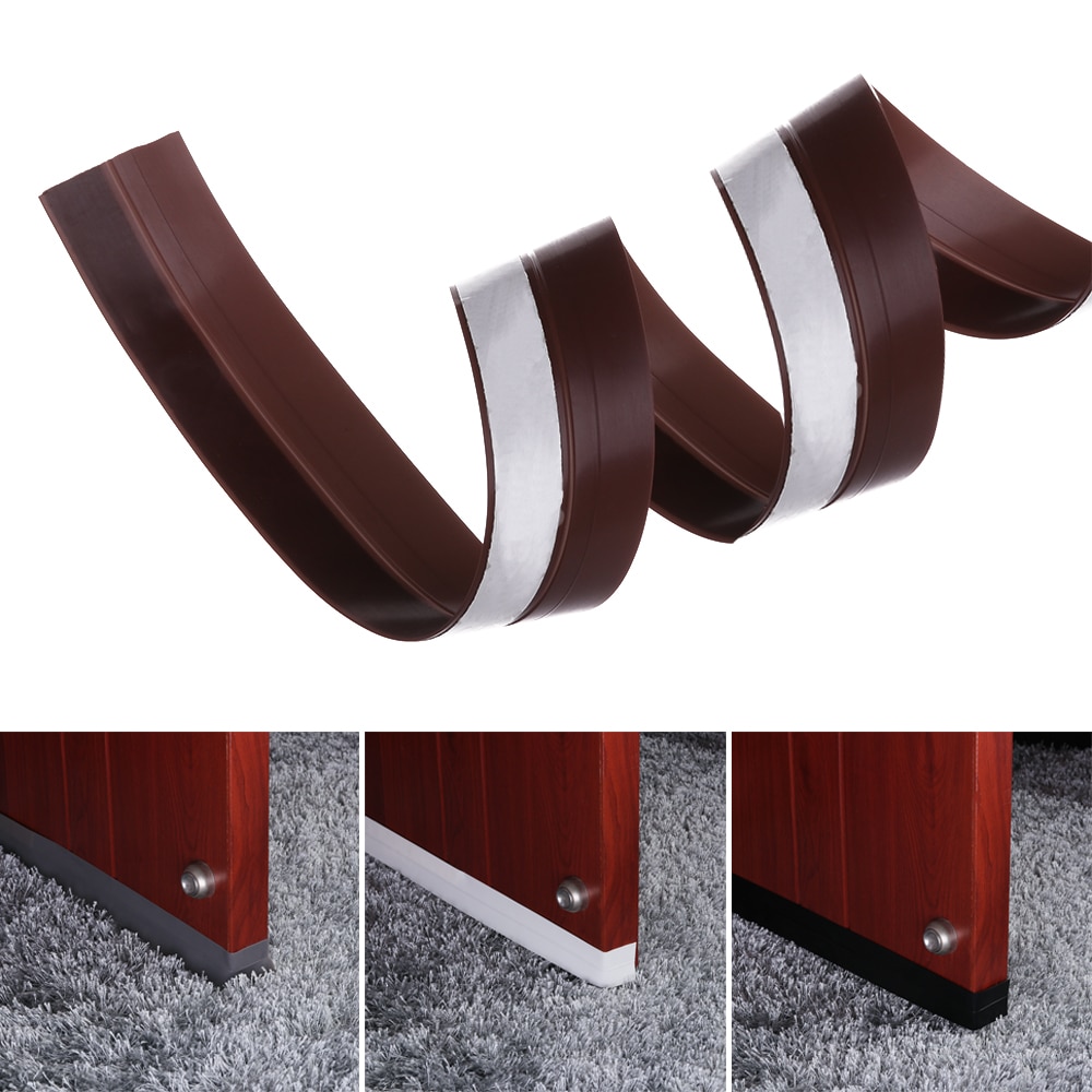 1Pcs 35mm Frameless Window Sliding Door Seals Sliding Sealing Strips Weatherstrip Draft Stopper For Door Silicon Rubber