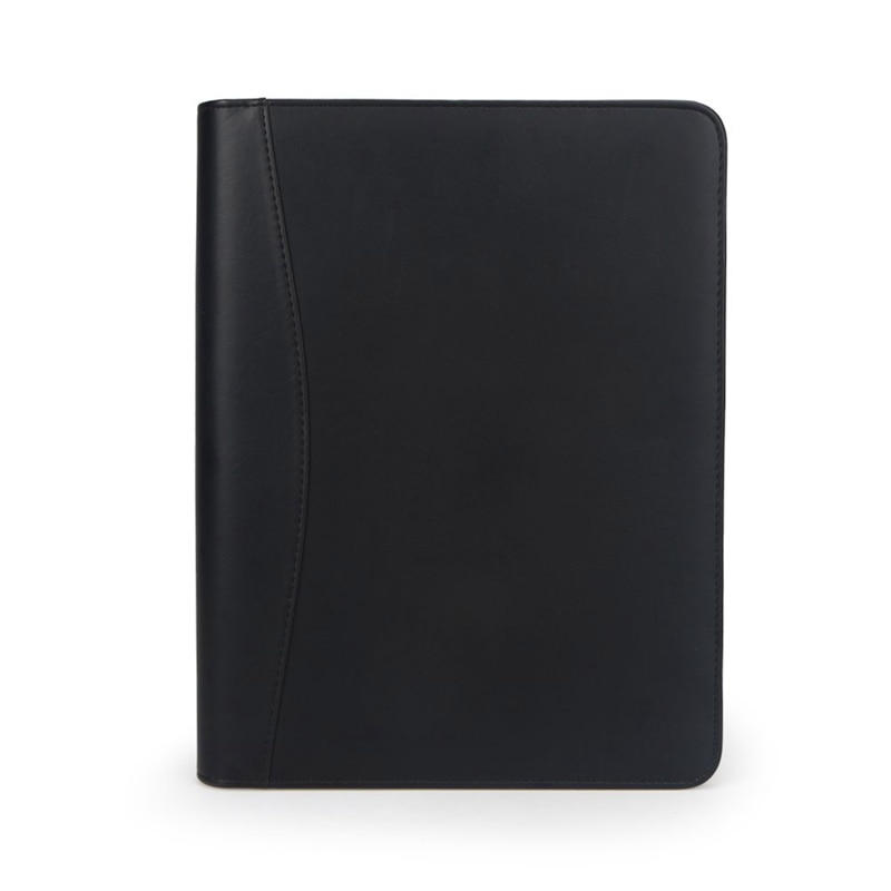 A4 Vegetarian Leather 3 Ring Portfolio Binder Business Binder Padfolio with Notebook Pad for Interview &amp; Business