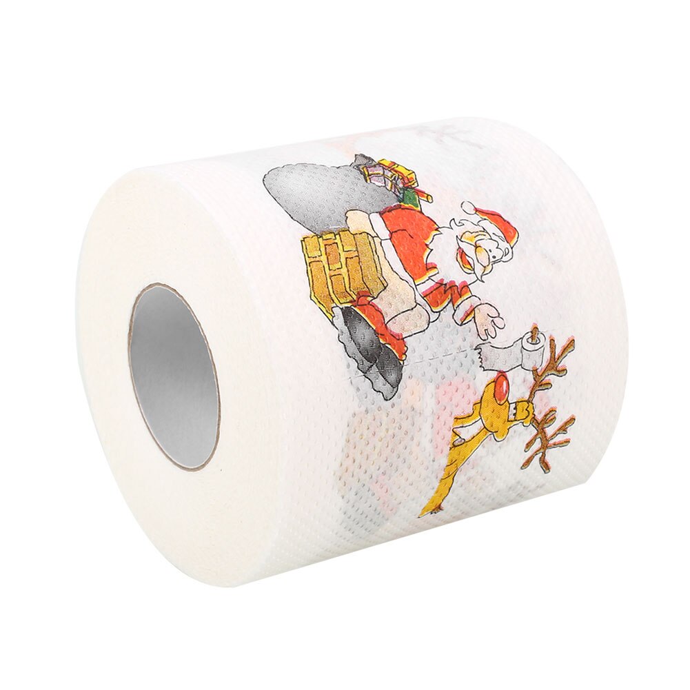 Wc Papier Gedrukt 10.3*10.3*10cm Woonkamer Party Vrolijk Kerstfeest Papier Mode Xmas Accessoires levert