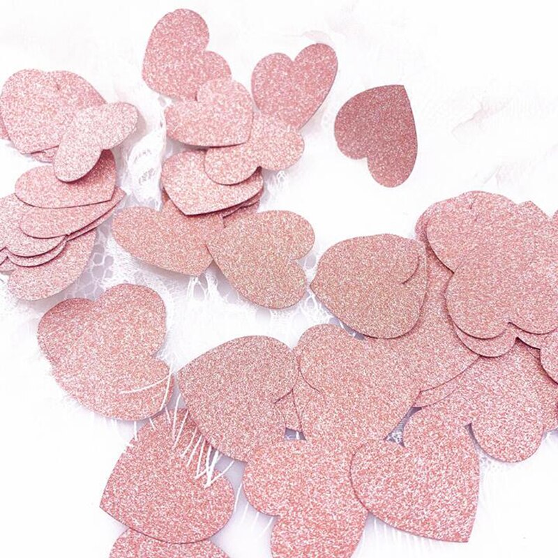 Caja de decoración de relleno estrella de cinco puntas redonda amor Confetti decoración de boda decoración de dispersa a mano: heart