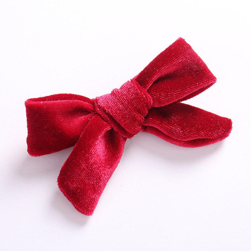 Haaraccessoires Kids Fluwelen Haarelastiekjes Voor Meisjes Solid Knoop Haarspeldjes Baby Mini Haarspelden Handgemaakte Haarspeldjes Hoofddeksels: 10