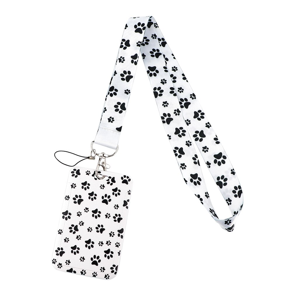 CB0193 Dog Paw moda smycz na szyje smycz posiadacz karty odznaka klawisz telefonu pierścień ID etykieta z imieniem pielęgniarka pokrowiec na karty materiały biurowe: 9