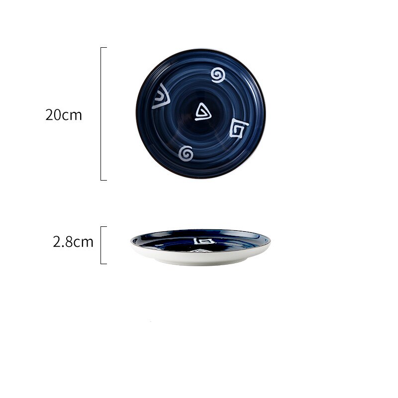 Japanese-style ceramic dinner plate serving dish cake disc western-style steak dish kitchen board snack dish salad bowl: b