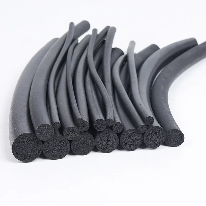 1 meter Zwart EPDM Rubber Foam Afdichtstrip Ronde Spons Koord Bar Voor autodeur rubber schuim 2.5mm/3mm/4mm/5mm/6mm/7mm