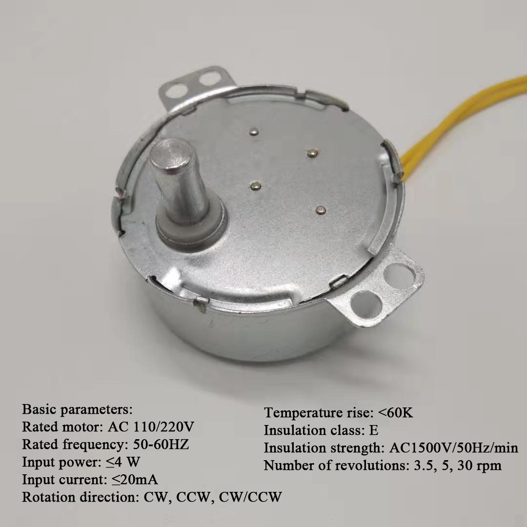 AC Motor 110v 220V Output Power Low Noise Synchronous AC Small Gear Motor for DIY Support Customization Motor Ac