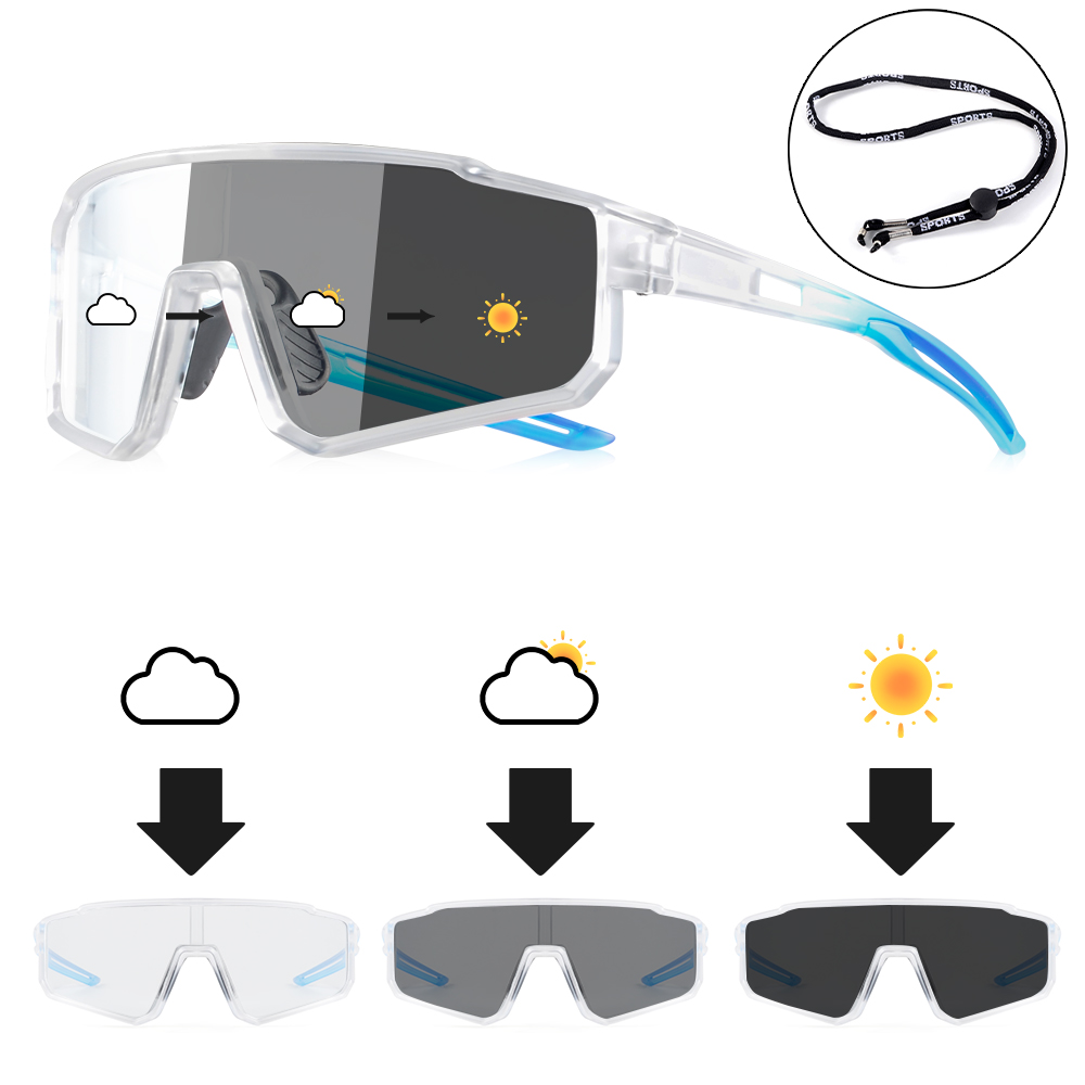 Crixalis polariserade solglasögon för män och kvinnor med rep, cykelsolglasögon, fiskeglasögon,  uv400 st: Cyan