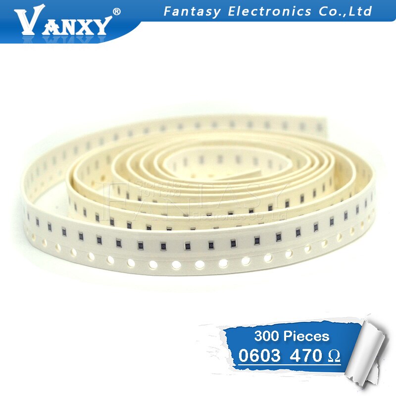 300PCS 0603 Chip Fixed Resistor SMD Resistor 1% 470 ohm 470R 471