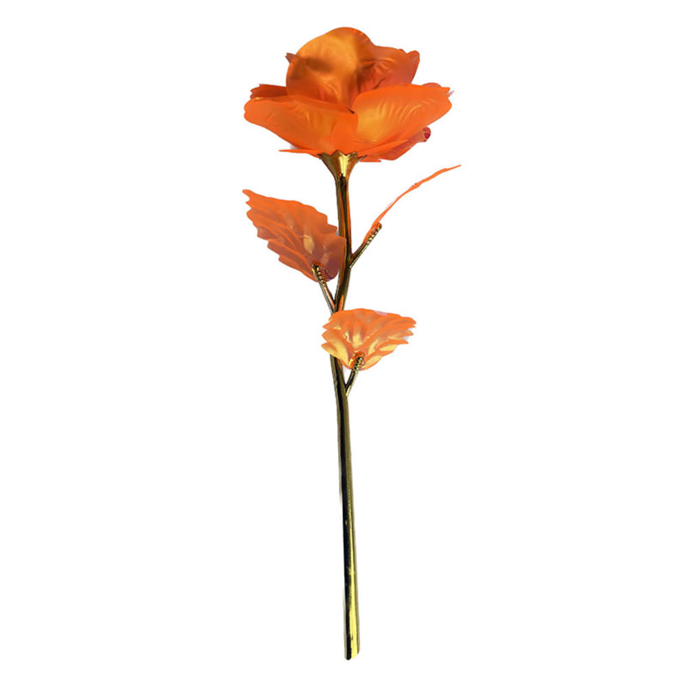 1Pc Valentine's Day 24K Aluminum Foil Rose Gold Rose Lasting Eternal Love Wedding Decoration Lover Lighting Rose