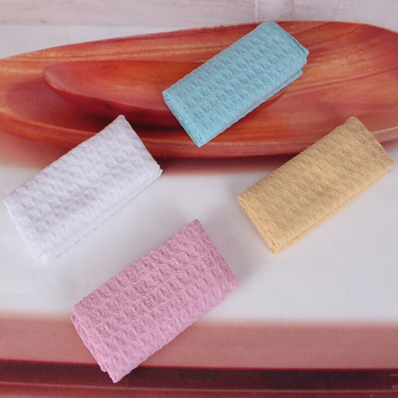 4 stk/pakning 4 designs viskestykker køkkenservietter fad service rengøringsklud superabsorberende 30 x 30cm 11.8 " x11.8 ": Design 4