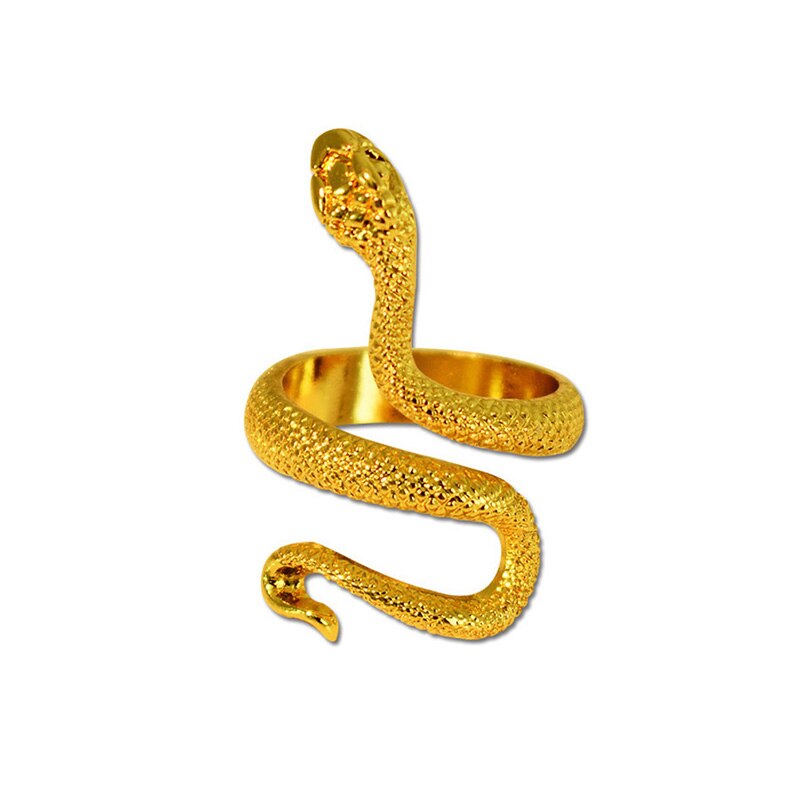 Retro Punk Snake Ring Voor Mannen Vrouwen Overdreven Antieke Siver Kleur Opening Verstelbare Ringen: E1
