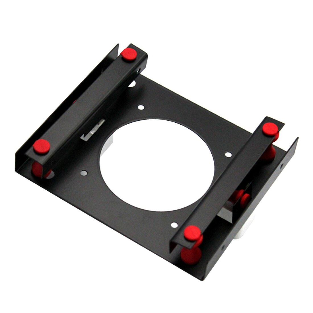 XT-XINTE Hard Disk Shock Absorber Bracket HDD SSD Converter Bracket Converts 3.5 to 5.25 Inch Hard Drive Bay Mounting Bracket: Red