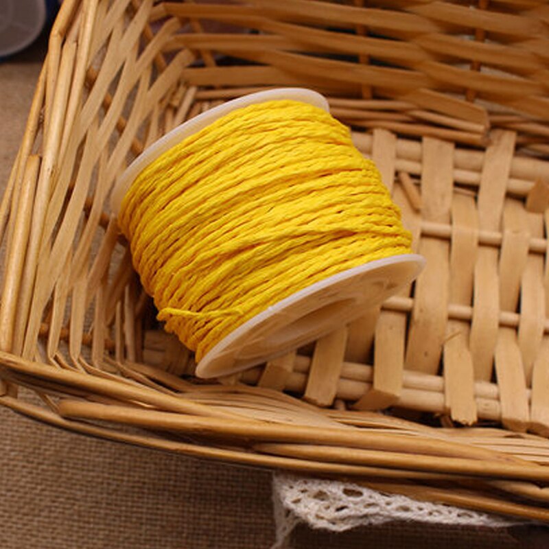 5 Roll 30Meter Natuurlijke Raffia Stro Garen Voor Zomer Hand Knit Haak Hoed Handtas Manden Breien Materiaal Kleurrijke Draden: 20