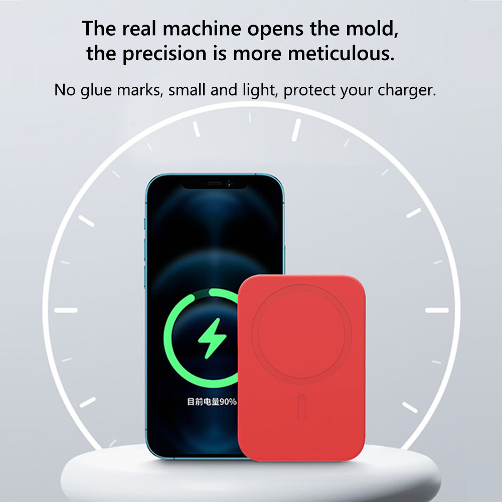 Shockproof Battery Case Silicone Power Bank Protective Case for Apple External Battery Protective Case