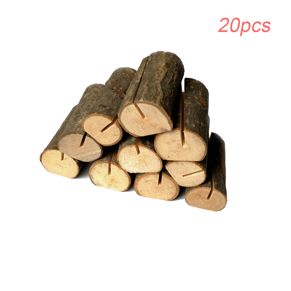 20 Stuks Houten Tafel Nummer Stand Plaats Kaarten Houders Halfronde Foto Map Bruiloft Handwerk Artikel Dwarse Groef
