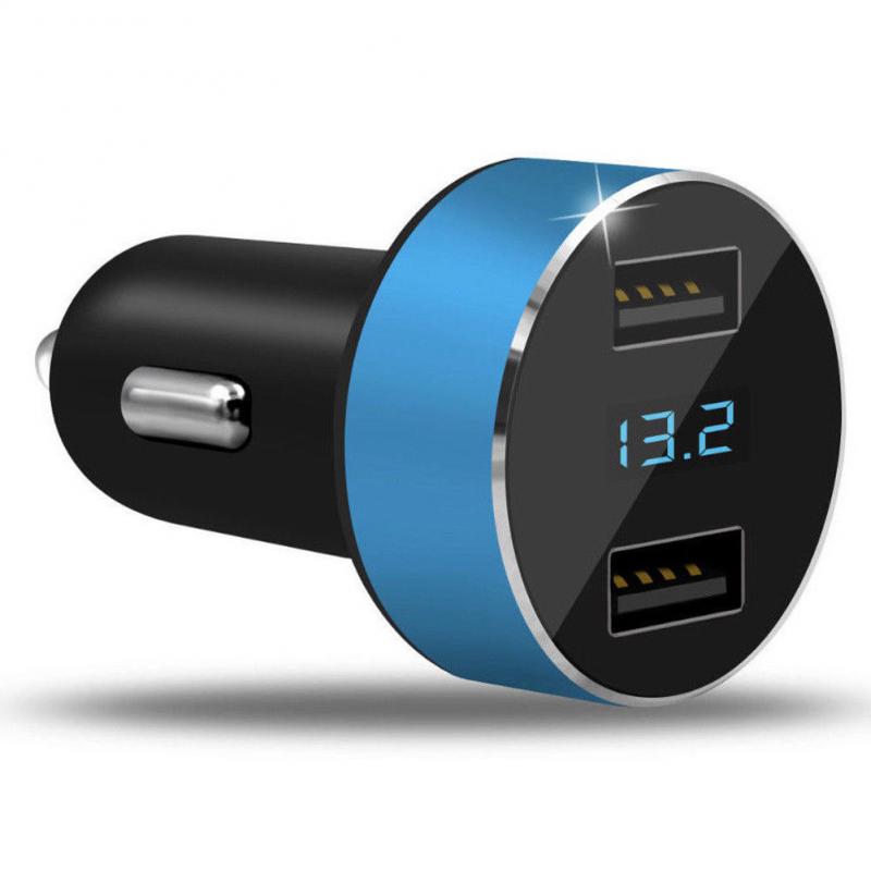 3.1A LED Display Dual USB Car Charger Universal Mobile Phone Aluminum Car-Charger for Xiaomi Samsung iPhone Tablet PC Laptop: 04