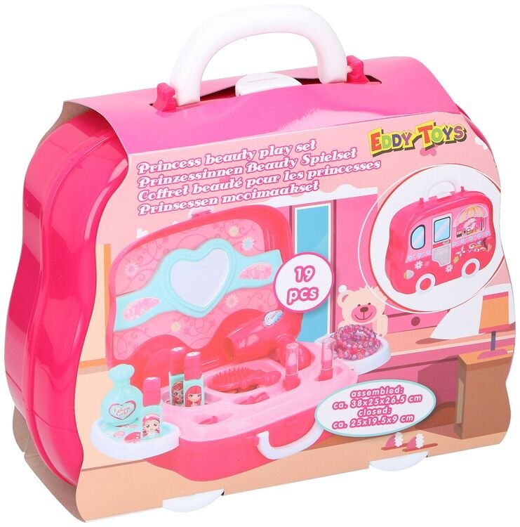 Beauty case principessa - set giocattolo da 19 pezzi Eddy Toys