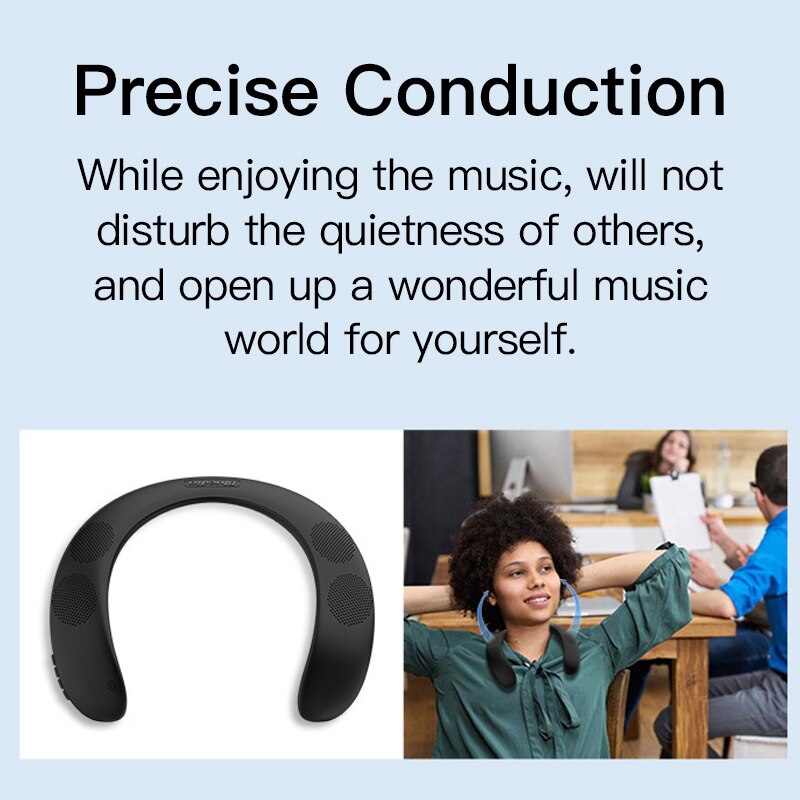 Xiaomi Youpin Wireless Bluetooth Neck Speaker Portable FM Radio 3D Surround Music Player Speaker With Microphone