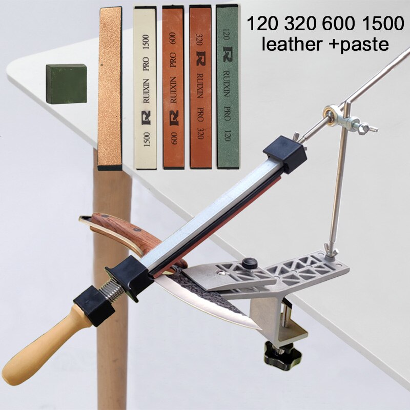 Fixed Angle Sharpener Diamond Bars Knife Sharpener With Four Sharpening Stones Whetstone Grinding System Tools: Set 6