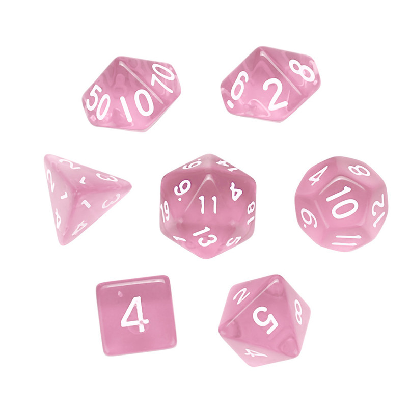 7Pcs game dnd dice sets polyhedron D20 acrylic dice entertainment happy freaky dice dados poliedricos dados de rpg 30A20