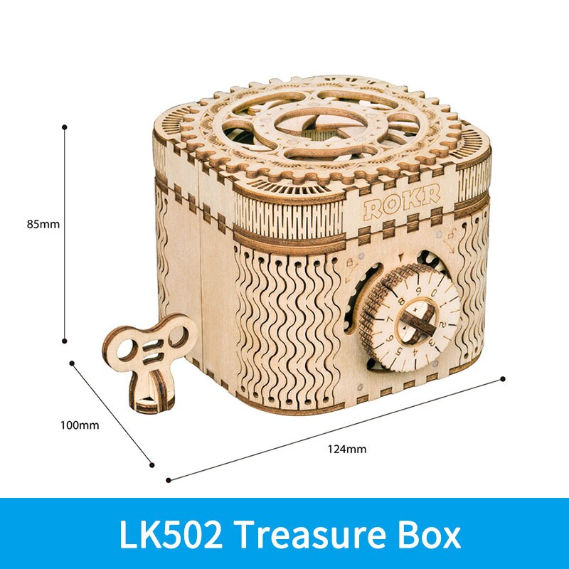 Robotime ROKR DIY 3D Wooden Puzzle Gear Model Building Kit Toys for Children Teens: LK502