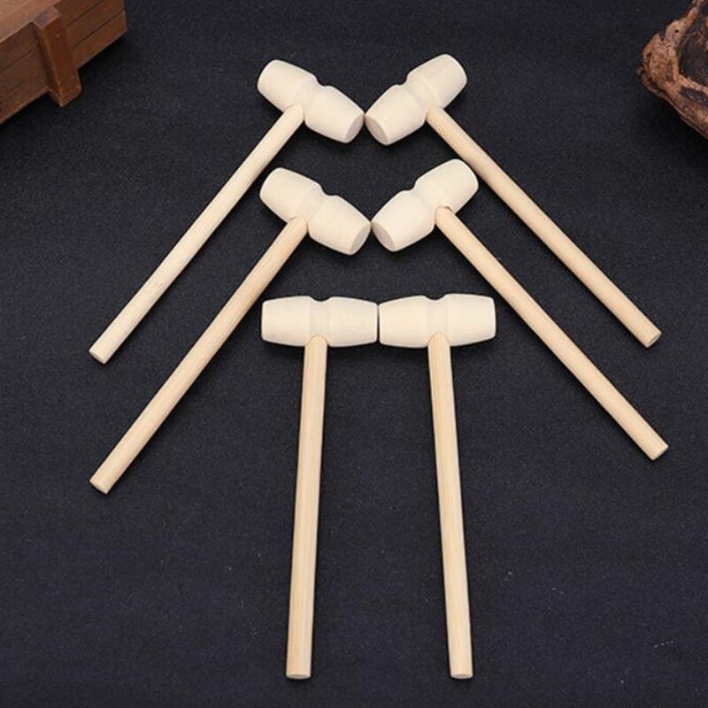 50 Stuks Kleine Houten Hamer Houten Mallet Hamer Voor Diy Houtbewerking Huishoudelijke Multi Hand Tool