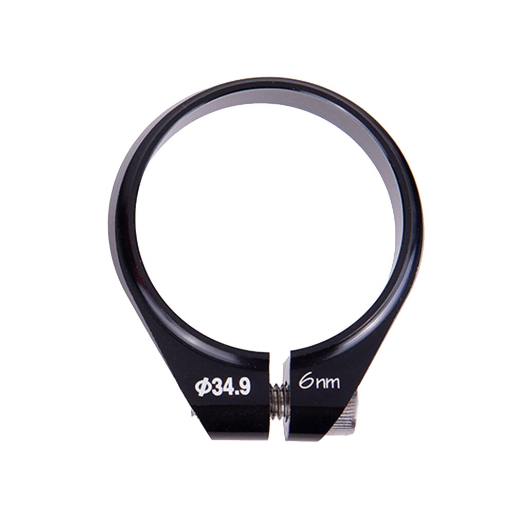 1pc fiets zadelpenklem 34.9mm fietsonderdelen mtb racefiets fiets zadelpen buisklem aluminiumlegering: Zwart