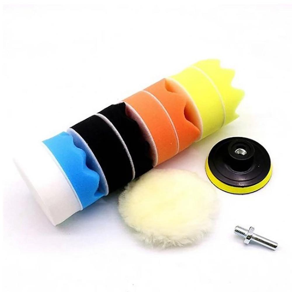 juego de placas pulidoras de rueda de esponja para encerar para coche Juego de 3 pulgadas y 7 piezas de muebles de cerámica esponja almohadilla pulidora