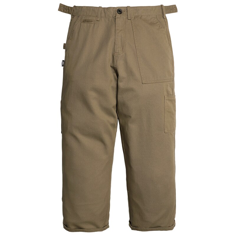 Cargobukser med flere lommer mænd streetwear løse lige afslappede baggy pants herre lærredsbukser med brede ben arbejdsbukser