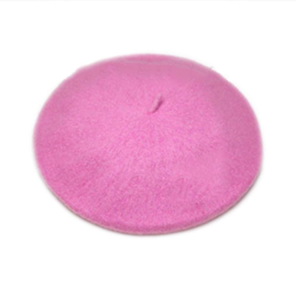 Elegent britisk dame kvinner strikket beret lue ski luer tam lokk lue xin: Rosa