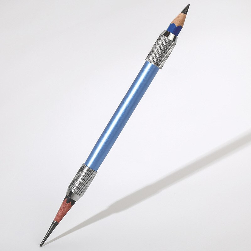 Extension de crayon de couleur à Double tête en métal, croquis, école, peinture, fournitures d&#39;art, outil d&#39;écriture: Bleu