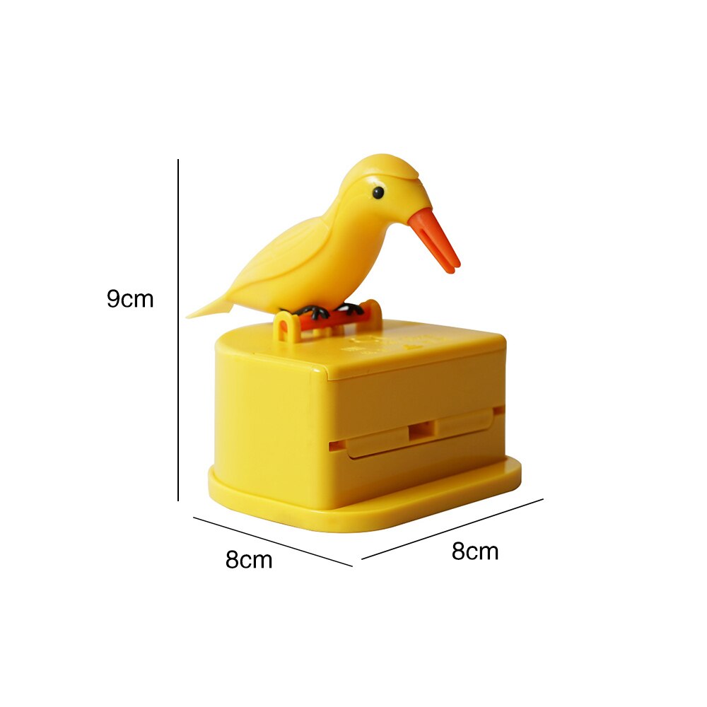 Small Bird Press Toothpick Box Automatic Toothpick Dispenser Toothpick Storage Container Desk Decoration Kitchen Gadget