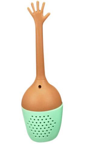 Grappig handgebaar in de vorm van een thee-ei, siliconen theezeefje, losse kruiden, kruidenhouder, theezetgereedschap voor theekopje, theepot: Stijl 3