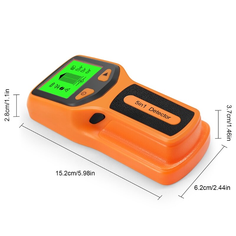 Stud Finder Wall Scanner 5 in 1 Stud Detector with Intelligent Microprocessor &amp; H-D LCD Display Stud Sensor Beam Finders
