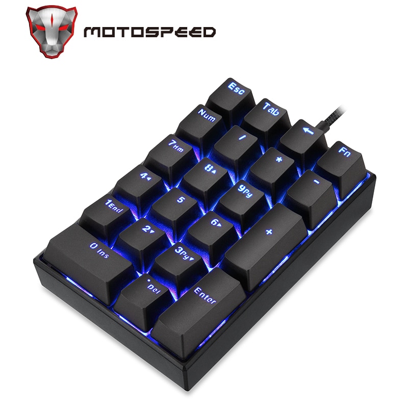 Motospeed  k23 mechanisch numeriek toetsenbord bedraad mini numeriek toetsenbord met led-achtergrondverlichting voor osu-gamers