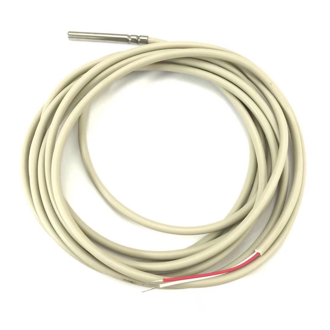 1.5 Meters PT1000 Temperature Sensor 2 Wire with PVC Coated SUS304 Probe 45mm*5mm Length*Dia. -50-180 Centigrade