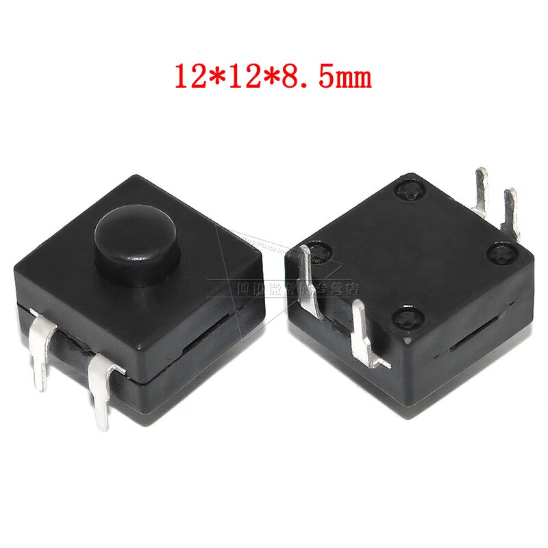 5pcs Switch Push Button Click clicky on off switch 1212 for LED Flashlight torch headlamp Lantern light DIY parts accessories: Gray