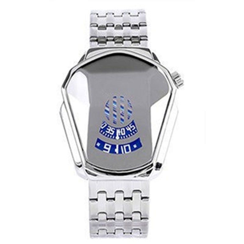 Sports Car Dial Mens Watches Quartz Watch Men Personality Sport Watch Clock Relogio Masculino: Steel Silver