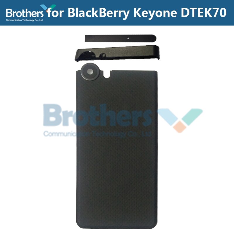 For BlackBerry KEYone DTEK70 DTEK 70 Back Cover Battery Door Housing Flake Top UP Bottom Cover BackCover Phone Replacement: Flake Top Back Black