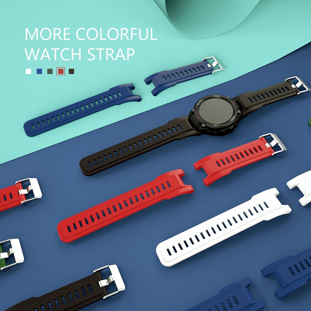 Soft Silicone Watch Band For Amazfit T-rex Smartwatch Colorful Watch Strap For Amazfit Ares