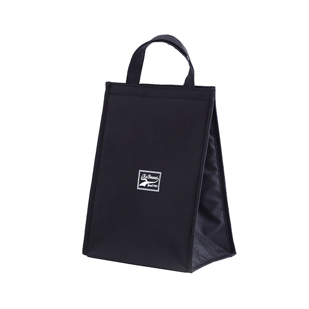 Tote Thermische Zak Zwart Waterdichte Oxford Strand Lunch Tas Voedsel Picknick Vrouwen Kid Mannen Koeltas: Black L