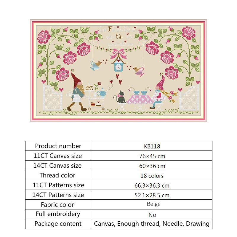 Rakkaus käsintehdyt ristipistosetit kutoa tyttö tee itse käsityösarjat 14ct 11ct käsintehdyt kirjontasetit vapaa-aika painettu kangas tee itse: Ristipisto  kb118 / 11ct laskettua kangasta