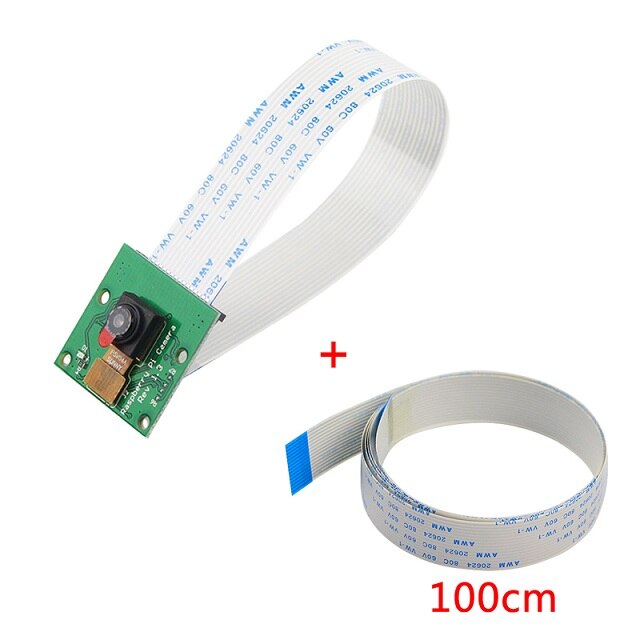 Raspberry Pi 4 Camera Module Raspberry Pi 3 5MP 1080P 720P Video Camera + Ffc Kabel Voor Raspberry pi 4 3 Model B 3B Plus 2B 3B +: 100cm FFC