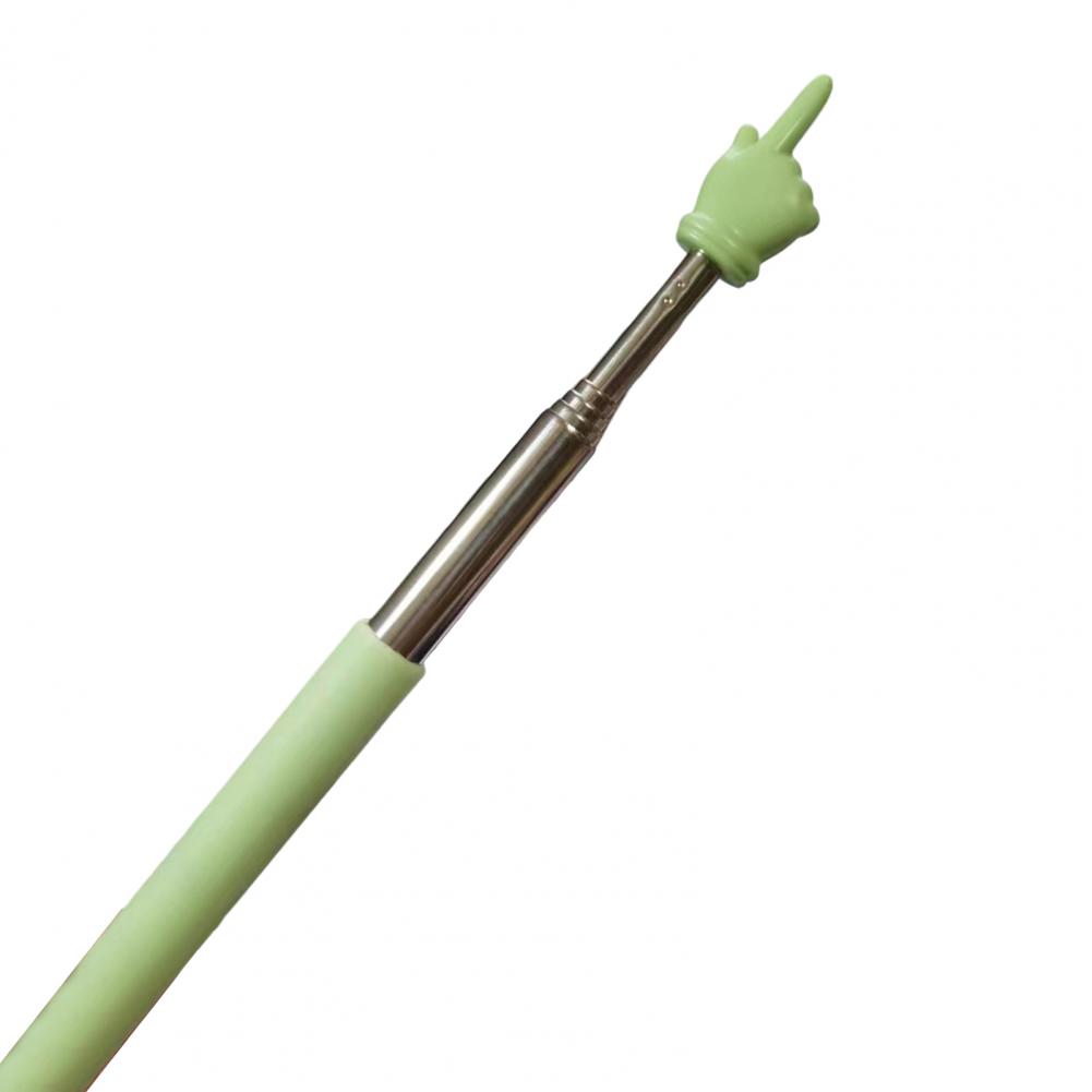 Retractable Finger Stick Telescopic Classroom Teachers Pointer Stick Mini Handheld Presenter Whiteboard Presentation Pointer: Silver