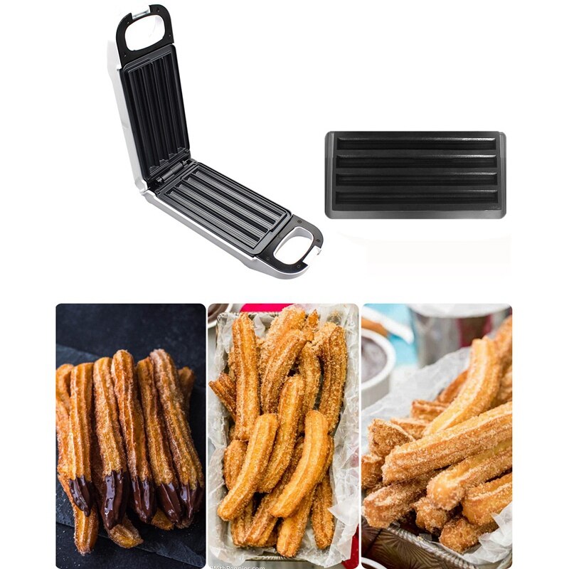 Machine à gaufres et Churros électrique, appareil de cuisson automatique sans huile et sain en quelques Minutes