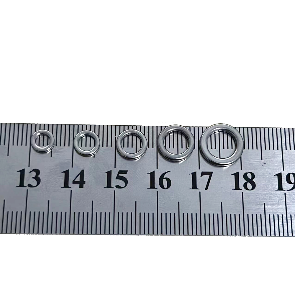 50 st 3mm 4mm 5mm 6mm 7mm fiskeringar i 304 stål, dragtillbehör, kraftig jiggring i metall