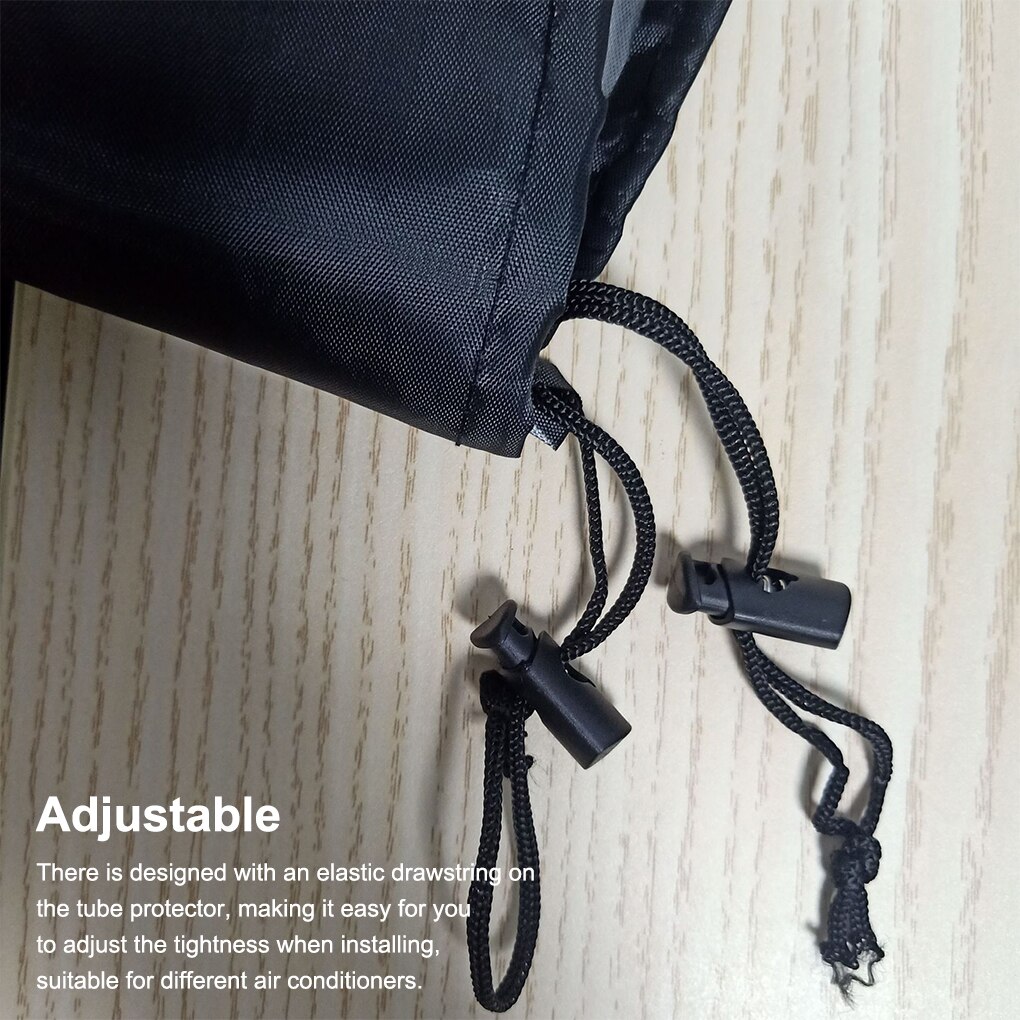 Hot! 1pc tubo de condicionador de ar capa fivela ajustável à prova dwaterproof água condicionado protetor de tubo melhoria saco de poeira
