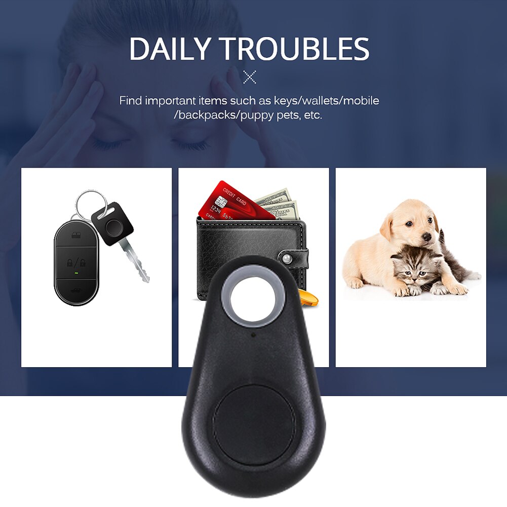 6 pièces Mini détecteur de clé Anti-perte alarme GPS localisateur d'article pour chien de compagnie enfant porte-clés portefeuille téléphone étiquette intelligente traceur Bluetooth